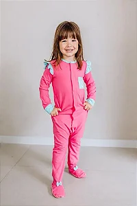 Macacão Magnético Melancia com detalhes Azul Céu - Welpie