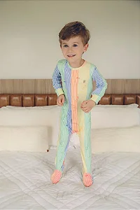 Macacão Magnético Listrado Colorido Gigi - Welpie