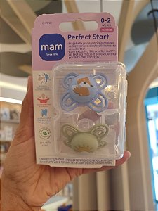 Chupeta Mam Perfect Start Azul/Verde 0-2 Meses