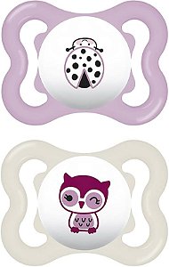 Chupeta Mam Supreme 0-6 Meses Lilás/ Bege - Embalagem Dupla