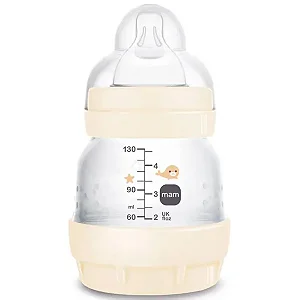 Mamadeira Mam Easy Start Anticólica Autoesterelizável Bico 0 Fluxo Super Lento 130ml (Neutro)
