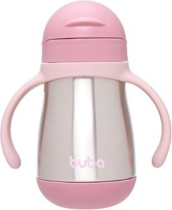 Copo Térmico Parede Dupla Rosa com Alça