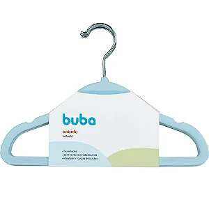Kit 5 Cabides Infantis Veludo Azul Buba