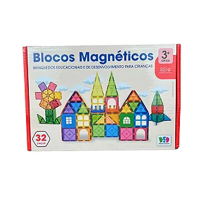 Blocos Magnéticos 32 Peças