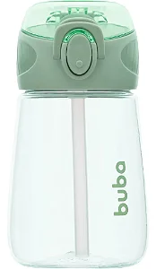 Garrafinha Tritan Verde com Canudo Buba