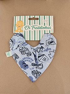 Babador Bandana Impermeavel- Azul Estampado