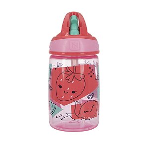 Garrafa Nuby Sport Rosa 360 ml com Canudo