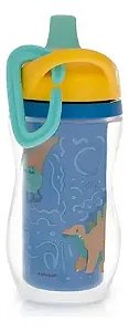 Copo Infantil Térmico Antivazamento Azul 266 ml