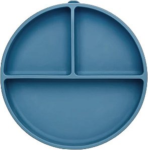 Pratinho Silicone Ventosa Azul Escuro Buba