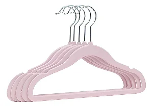 Kit 5 Cabides De Veludo Rosa - Buba