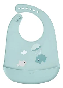 Babador Silicone Com Pega Migalhas Buba Cloudy Porco Espinho