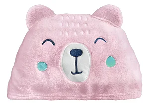 Toalha De Banho Urso Rosa Power Sec - Laço Bebê