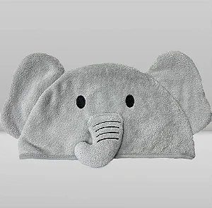 Toalha De Banho Elefante Cinza Power Sec - Laço Bebê
