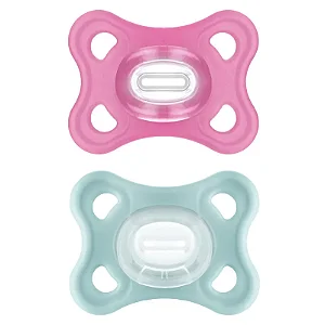 Chupeta MAM Comfort 100% silicone - 0-6 meses - Embalagem Dupla / Rosa