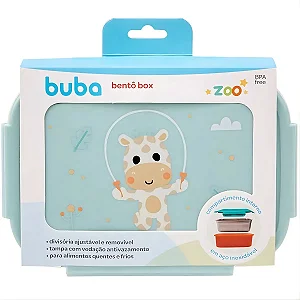 Lancheira Bento Box Aço Inox Buba Zoo Girafa - Buba
