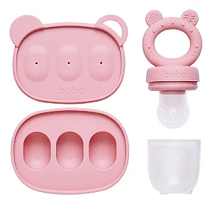 Kit Porta-frutinhas E Forminha De Leite E Sorvete Rosa Buba