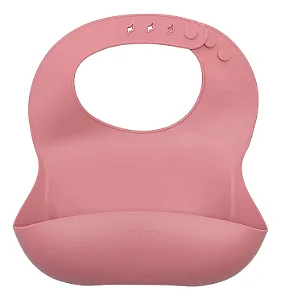 Babador de Silicone Pega Migalhas Rosa Piccolo - Infanti