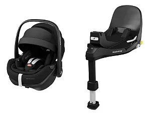 Bebê Conforto Pebble Com Base Familyfix 360 Pro² Maxi Cosi Cor Essential Black Liso