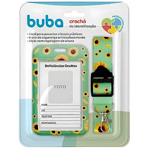 Crachá de Identificação Deficiências Ocultas Girassol - Buba