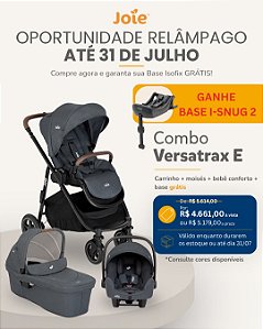 Carrinho De Bebê Joie Combo Versatrax E Chumbo Moonligh