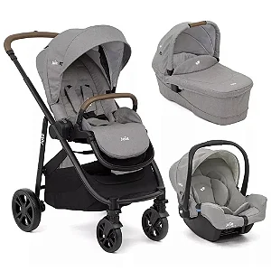 Carrinho De Bebê Joie Combo Versatrax E Cinza Pebble