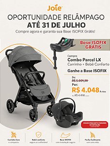Combo Parcel Lx Joie Bebê Conforto E Base Isofix Compacto - Chumbo