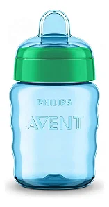 Copo de Transição Avent Easy Sip Com Bico De Silicone 260ml Azul Philips
