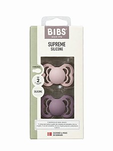 Chupetas Supreme Rosa Bebê e Lilás Tam 2 Kit com duas - Bibs