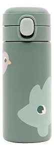 Copo Térmico Infantil Buba Cloudy Porco Espinho Parede Dupla Canudo 320ml