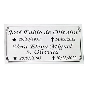Placa em inox 15x30