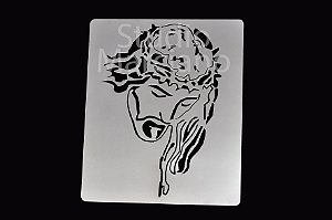 Placa Inox Face De Cristo Para Túmulo (20,5x24,5)
