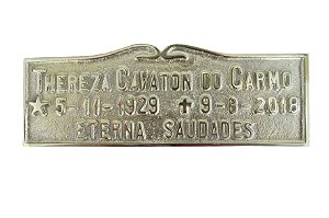 Placa em Bronze  10x25