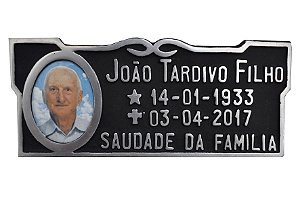 Placa em alumínio 10x25 com Foto