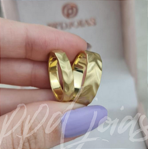 Par de Alianças Poseidon - Ouro 18k
