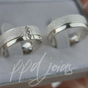 Par de Alianças Pegasus (7mm) - Prata 950