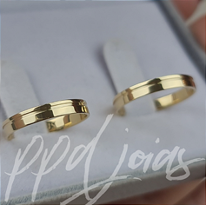 Par de Alianças Vivar (3mm) - Ouro 18k