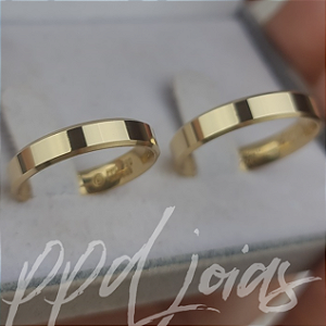 Par de Alianças Itália (4,5mm) - Ouro 18k