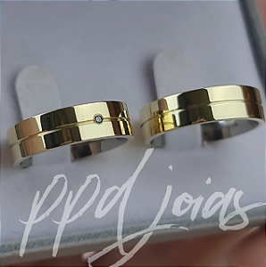 Par de Alianças Chiu (6mm) - Moeda Antiga