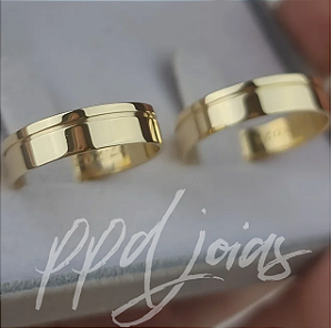 Par de Alianças Vivar (5mm) - Ouro 18k