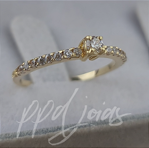 Solitário Marquesa - Ouro 18k