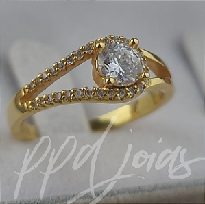 Solitário Vitoria - Ouro 18k