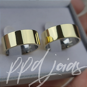 Par de Alianças Milão (8mm) - Moeda Antiga