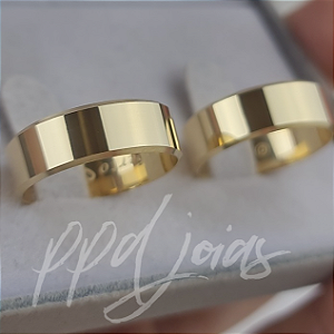 Par de Alianças Itália (6,5mm) - Ouro 18k