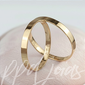 Par de Alianças Milão Reta (2mm) - Ouro 18k