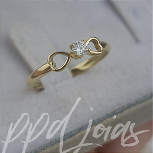 Solitário Duo Love - Ouro 18k
