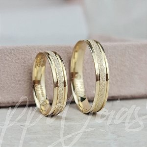 Alianças Roma Slim - Ouro 18k