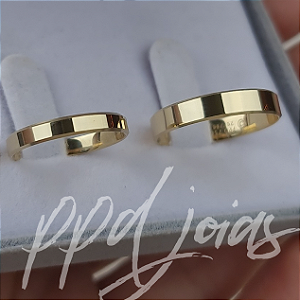 Par de Alianças Italia Duo (3/4mm)- Ouro 18k