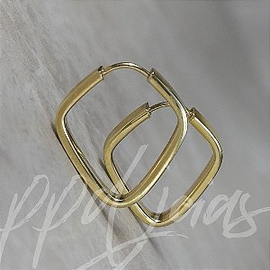 Brinco Argola Losango - Ouro 18k