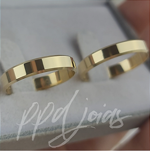 Par de Alianças Italia (4mm) - Ouro 18k