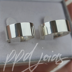Par de Alianças Milão (10mm) - Prata 950